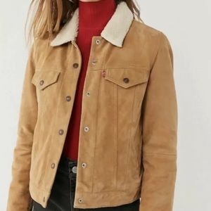 Levi’s Dijon Goat Suede Leather & Fleece Sherpa Trucker - SOLD OUT